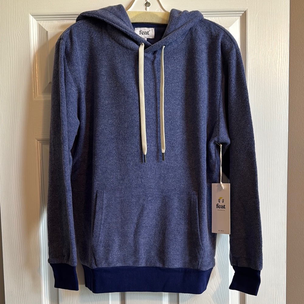 Cozy Blue Hooded Pullover Sweatshirt